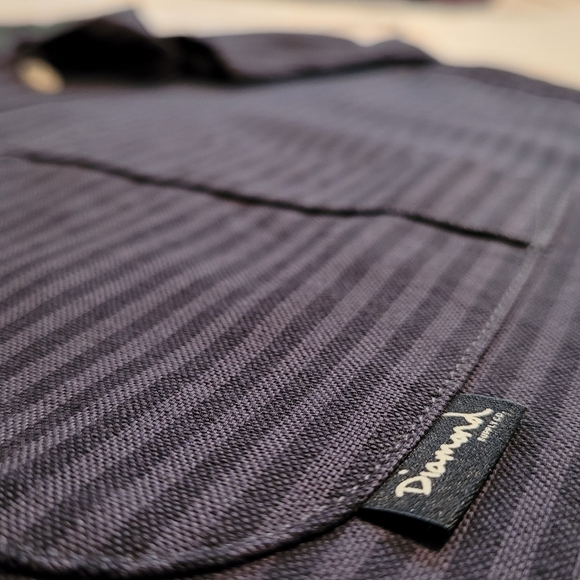 Diamond Large Navy Blue Streetwear Dress Shirt - Picture 4 of 5